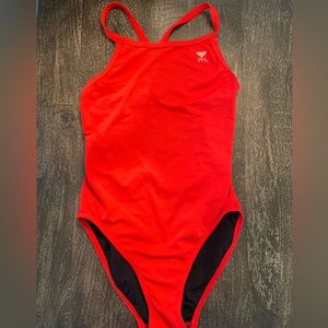 Red One Piece SwimSuit Size: Small